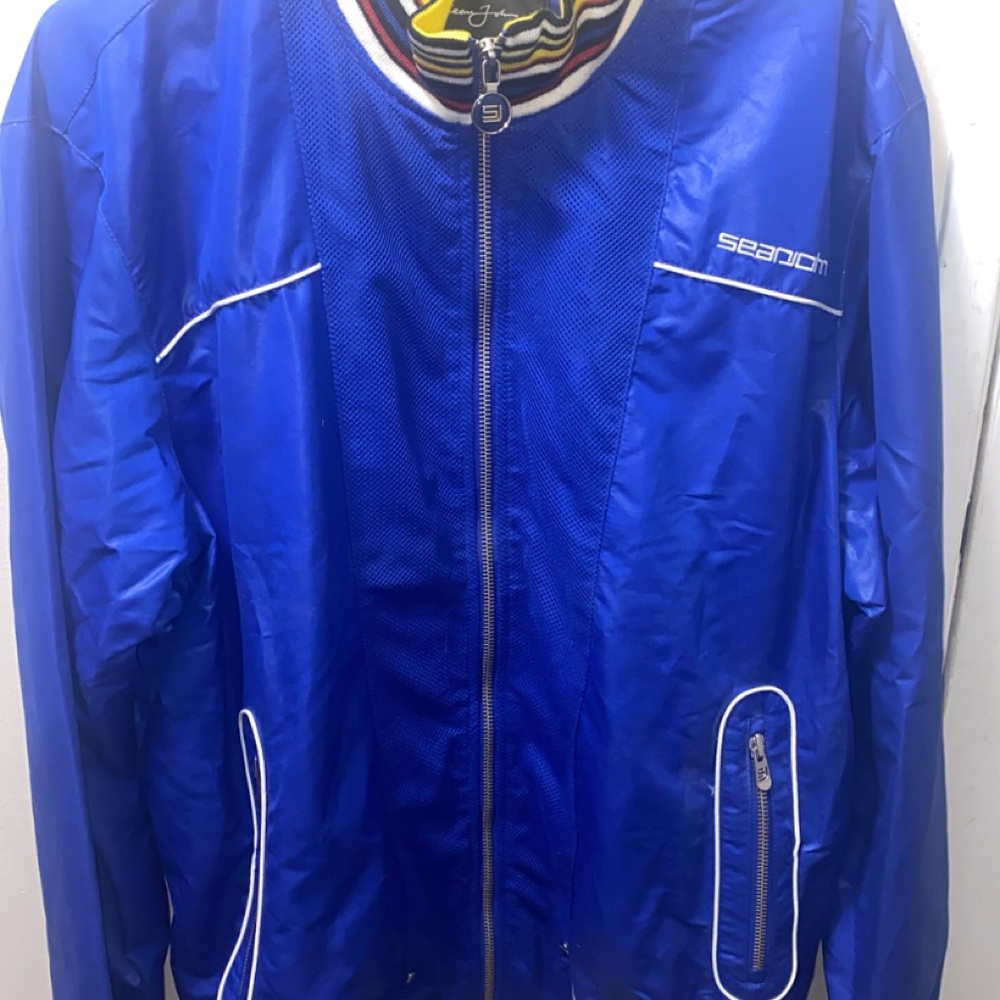 Sean Jean Men's Royal Blue Bomber Jacket Size 3XL